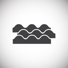 Wave icon on background for graphic and web design. Simple vector sign. Internet concept symbol for website button or mobile app.