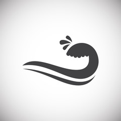 Wave icon on background for graphic and web design. Simple vector sign. Internet concept symbol for website button or mobile app.