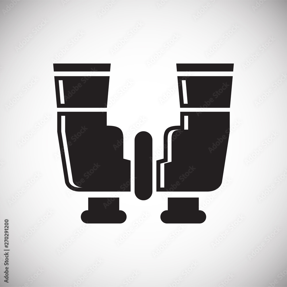 Poster binocular icon on background for graphic and web design. simple vector sign. internet concept symbol