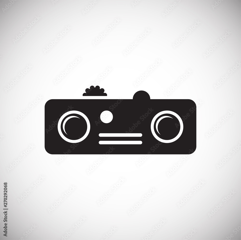 Poster binocular icon on background for graphic and web design. simple vector sign. internet concept symbol