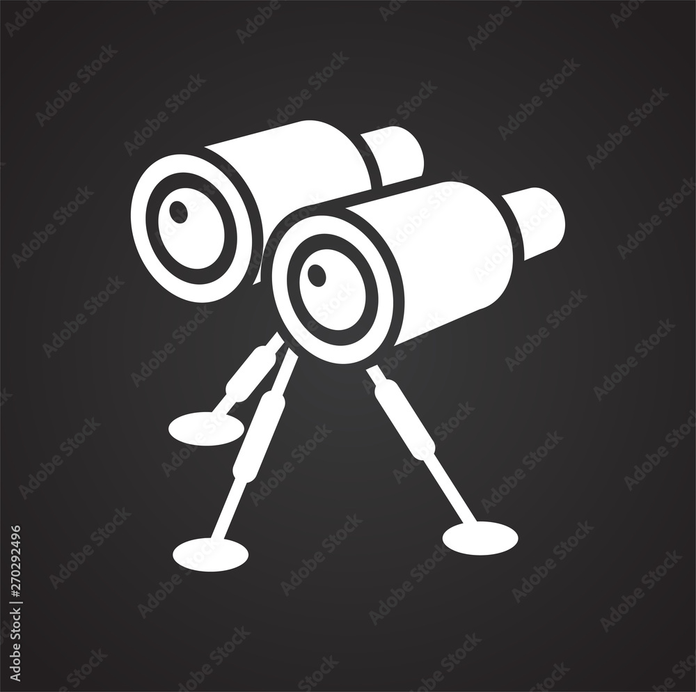 Poster binocular icon on background for graphic and web design. simple vector sign. internet concept symbol