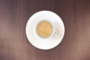 top view latte Cup / latte Cup with saucer