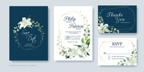 Wedding Invitation Card - obrazy, fototapety, plakaty