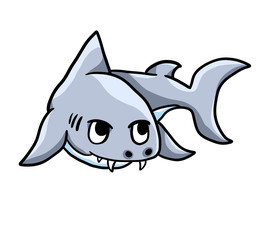 Fototapeta premium Stylized Cute Big Shark