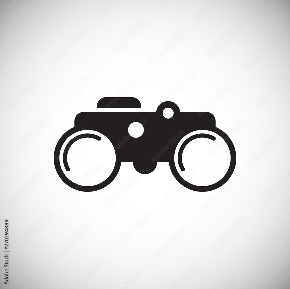 Poster binocular icon on background for graphic and web design. simple vector sign. internet concept symbol