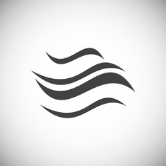 Wave icon on background for graphic and web design. Simple vector sign. Internet concept symbol for website button or mobile app.