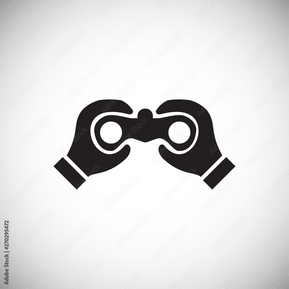 Poster binocular icon on background for graphic and web design. simple vector sign. internet concept symbol