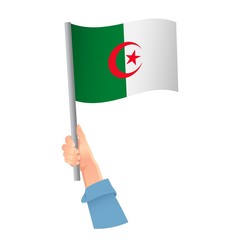 algeria flag in hand icon