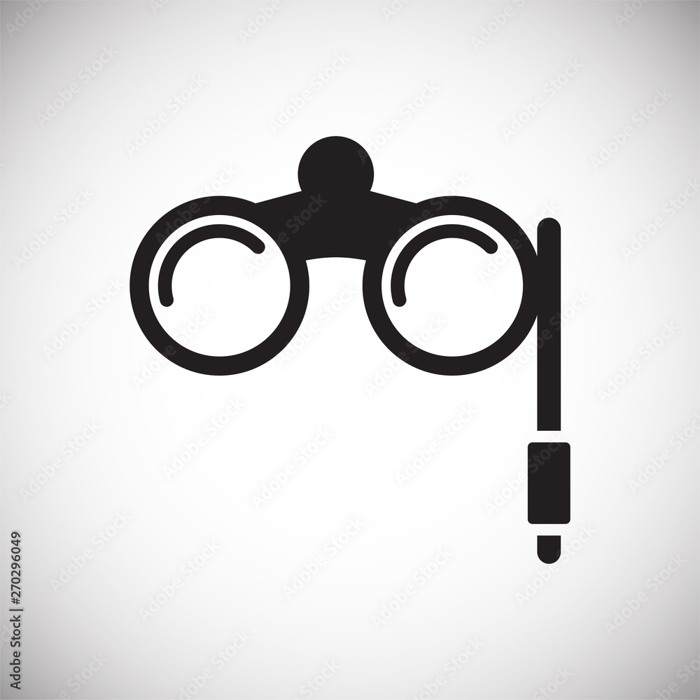 Poster binocular icon on background for graphic and web design. simple vector sign. internet concept symbol