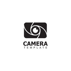 Camera icon logo design vector template