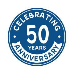 50 years anniversary logo template. Vector and illustration.