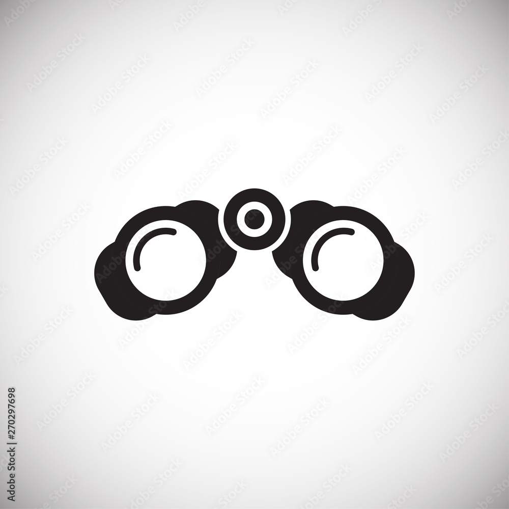 Poster binocular icon on background for graphic and web design. simple vector sign. internet concept symbol