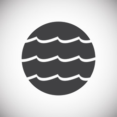 Wave icon on background for graphic and web design. Simple vector sign. Internet concept symbol for website button or mobile app.