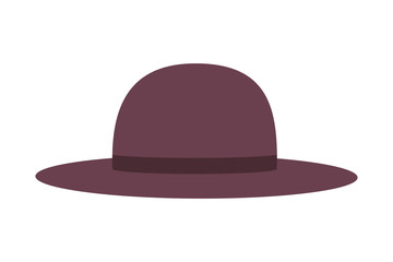 Isolated female and purple hat design