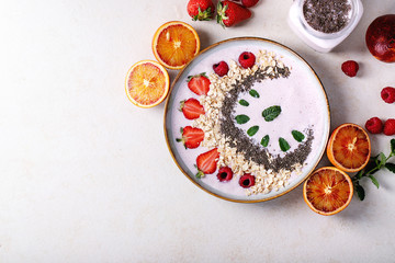 Strawberry smoothie bowl