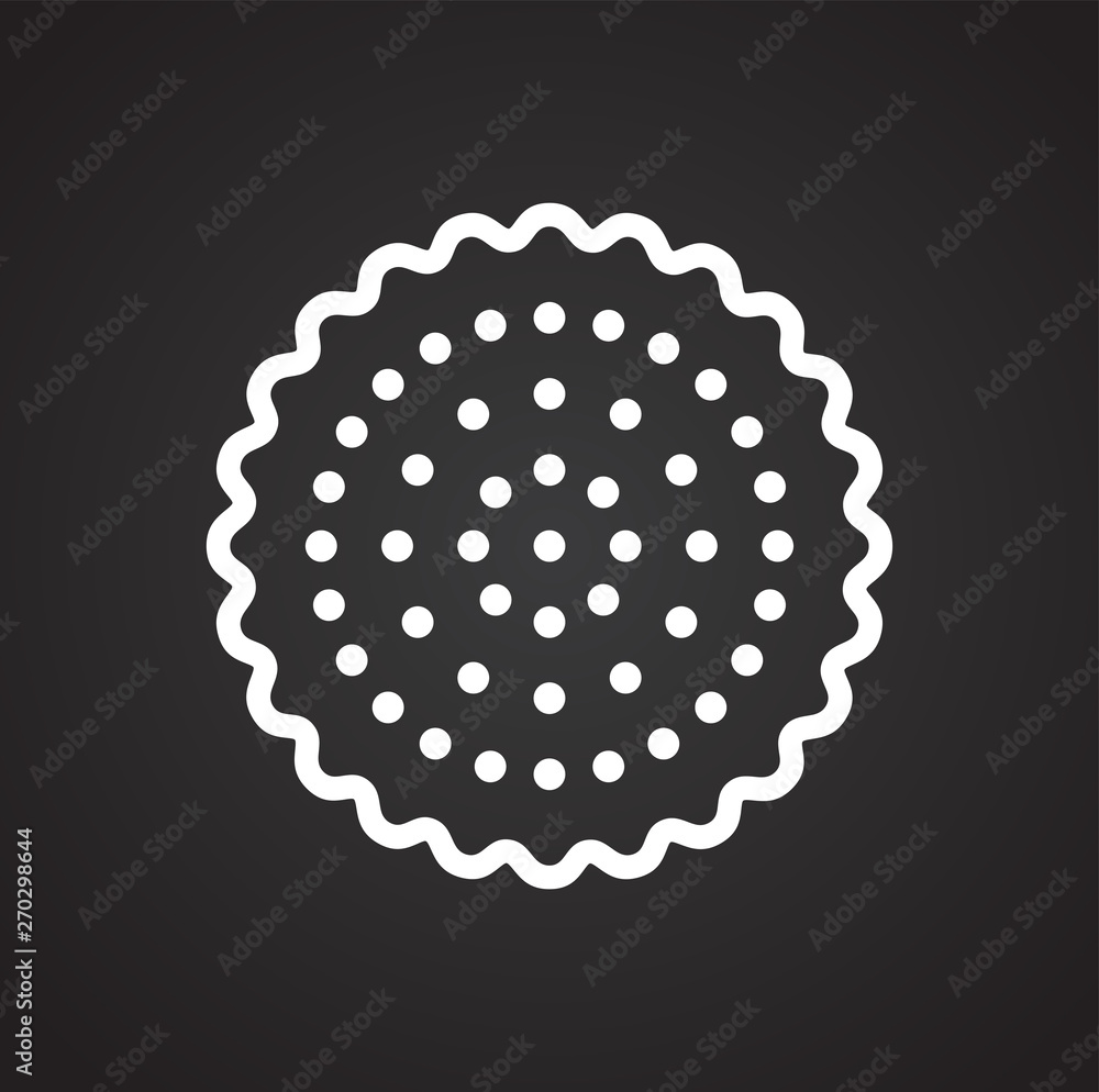 Poster cookie icon on background for graphic and web design. simple vector sign. internet concept symbol fo