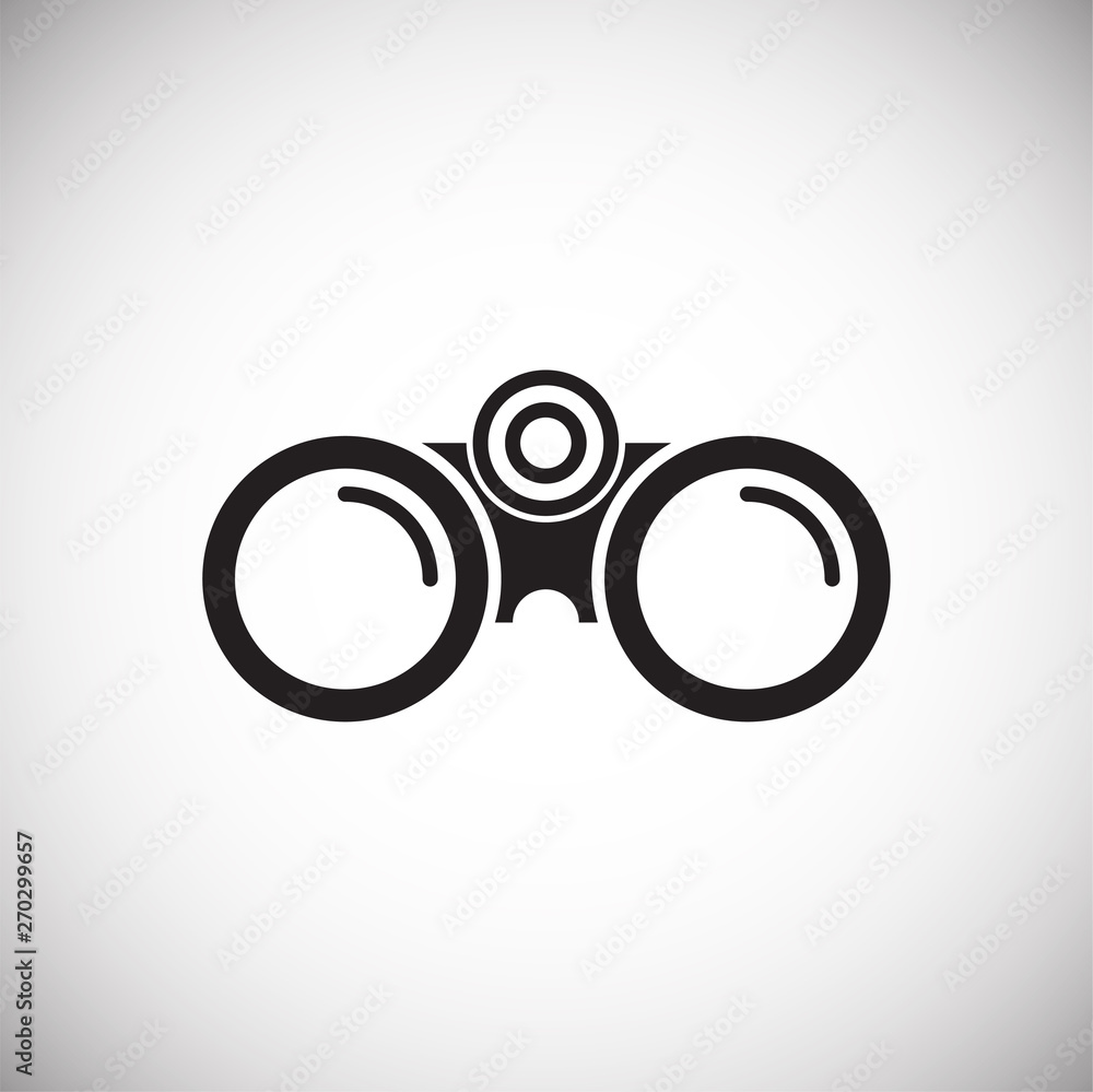 Poster binocular icon on background for graphic and web design. simple vector sign. internet concept symbol
