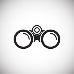 Binocular icon on background for graphic and web design. Simple vector sign. Internet concept symbol for website button or mobile app.