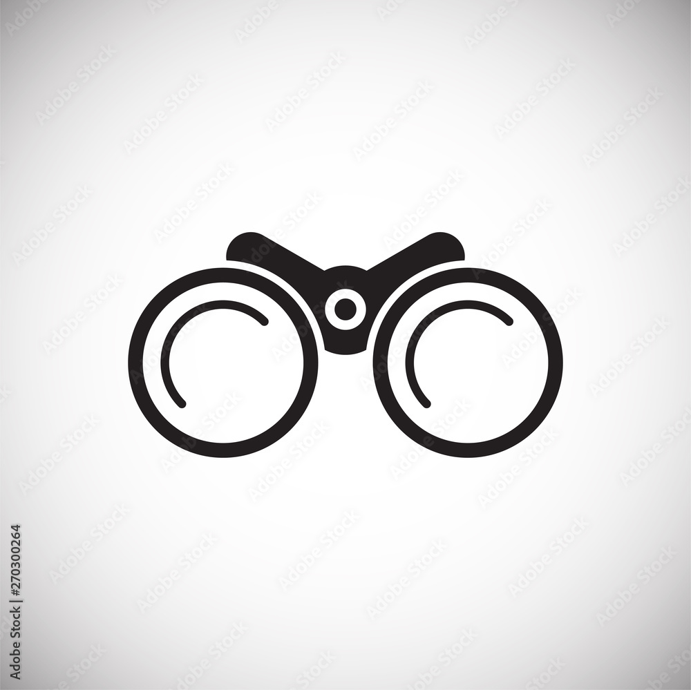 Poster binocular icon on background for graphic and web design. simple vector sign. internet concept symbol