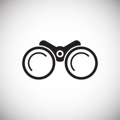 Binocular icon on background for graphic and web design. Simple vector sign. Internet concept symbol for website button or mobile app.