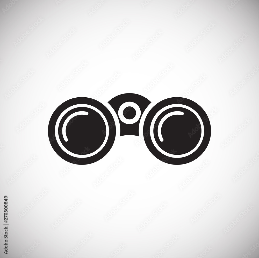 Poster binocular icon on background for graphic and web design. simple vector sign. internet concept symbol