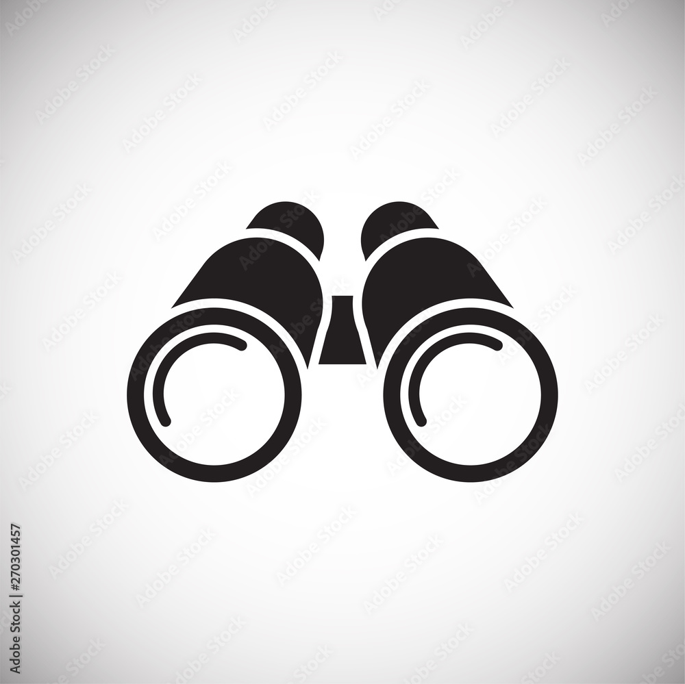 Poster binocular icon on background for graphic and web design. simple vector sign. internet concept symbol