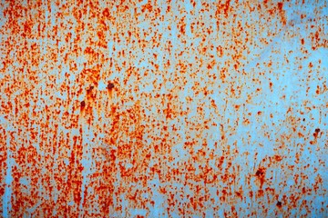 Old painted iron blue texture background.