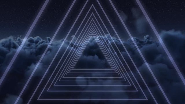 Digital composite of a continuous triangle