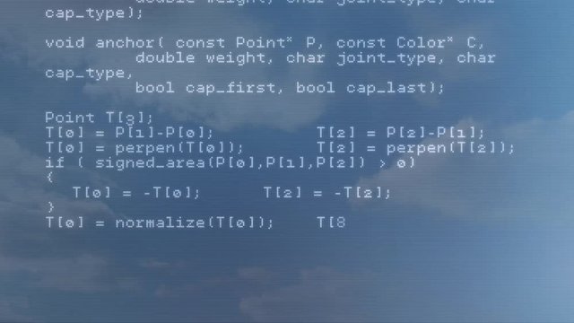 Digital composite of HTML coding