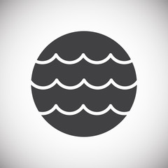 Wave icon on background for graphic and web design. Simple vector sign. Internet concept symbol for website button or mobile app.