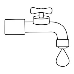 Water tap with drop design