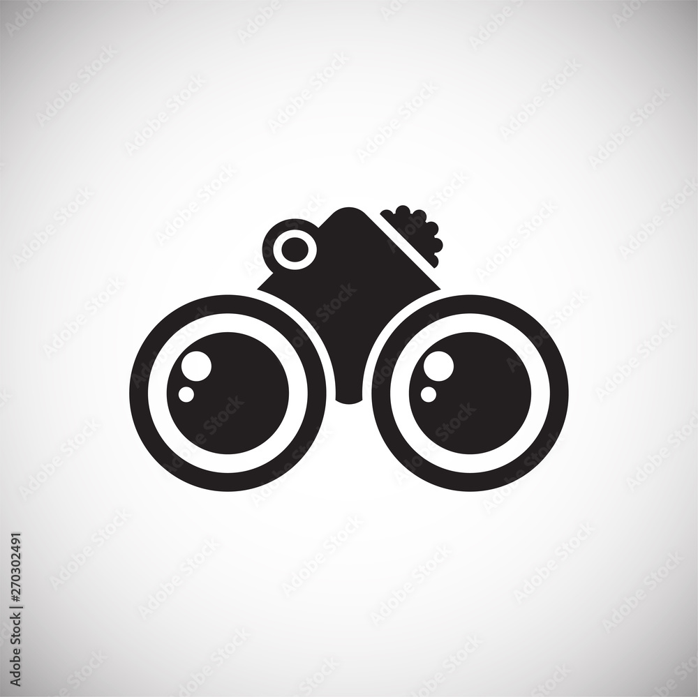 Poster binocular icon on background for graphic and web design. simple vector sign. internet concept symbol