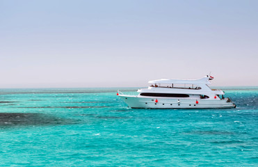 Fototapeta na wymiar Dahab snorkeling at Blue Hole Motor Yacht Egypt