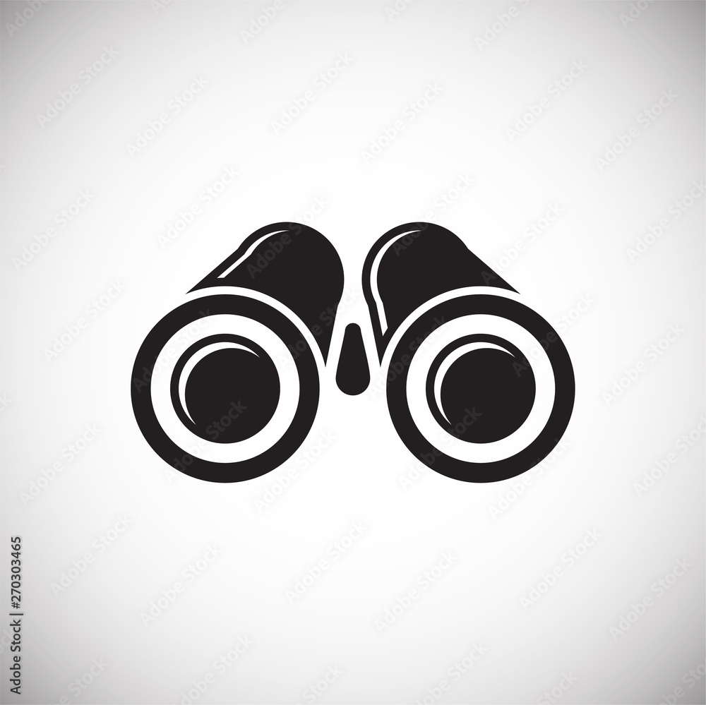 Poster binocular icon on background for graphic and web design. simple vector sign. internet concept symbol