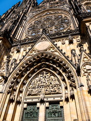 Obraz premium The exterior of the Cathedral of St Vitus in the Czech city of Prague
