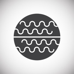 Wave icon on background for graphic and web design. Simple vector sign. Internet concept symbol for website button or mobile app.