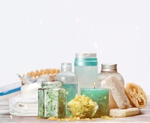 Spa set: Aromatherapy bottles with scrub