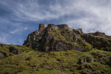 Fototapeta na wymiar atskuri fortress in georgian countryside