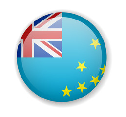 Tuvalu flag round bright icon on a white background