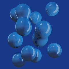 3D Blue Abstract Spheres
