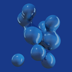 3D Blue Abstract Spheres