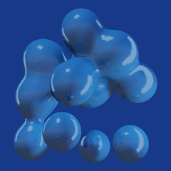 3D Blue Abstract Spheres