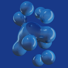 3D Blue Abstract Spheres