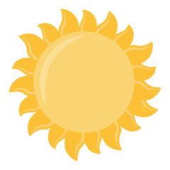 Isolated summer and abstract sun design