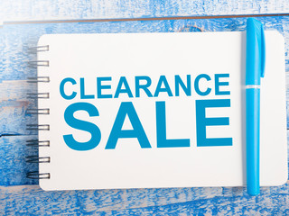 Clearance Sale, Motivational Marketing Business Words Quotes Concept