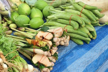 Lemongrass and galangal at the market