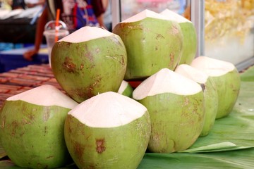 Coconut fruit at street food