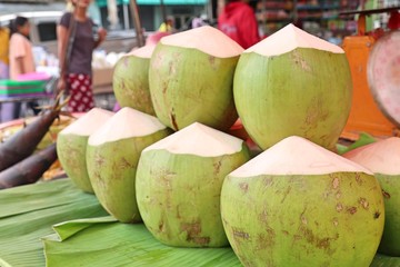 Coconut fruit at street food