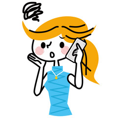 電話　女性　不安