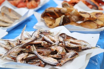 Fried fish at street food